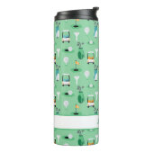 Gepersonaliseerde Kinder Golfer Golfcart Golfsport Thermosbeker (Gedraaid links)