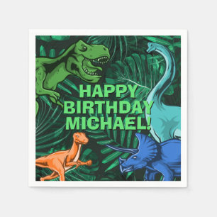 Gepersonaliseerde Kinder Jurassic Dino Dino Dinosa Servet
