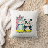 Gepersonaliseerde Kinder kamer met eenhoorn en pan Kussen (Deken)