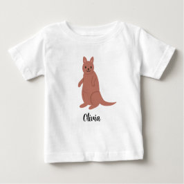 Gepersonaliseerde Kinder Kangaroos Girls Baby T-Sh