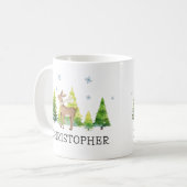 Gepersonaliseerde Kinder Kerst Schattigee Hot Coco Koffiemok (Voorkant links)