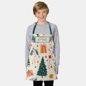 Gepersonaliseerde Kinder kerstbakken Schort (Gedragen)