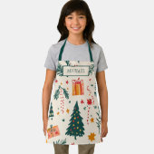 Gepersonaliseerde Kinder kerstbakken Schort (Insitu)