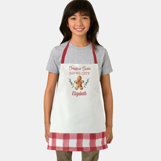 Gepersonaliseerde Kinder kerstbakploeg Schort (Insitu)