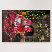 Gepersonaliseerde Kinder kerstfoto1014-stuk Puzzle Legpuzzel (Horizontaal)