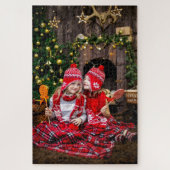 Gepersonaliseerde Kinder kerstfoto1014-stuk Puzzle Legpuzzel (Verticaal)