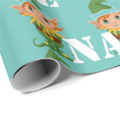 Gepersonaliseerde Kinder Kerstmis Elf Cadeaupapier (Rol Hoek)