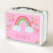 Gepersonaliseerde Kinder Leuke regenboog meisje ro (Achterkant)