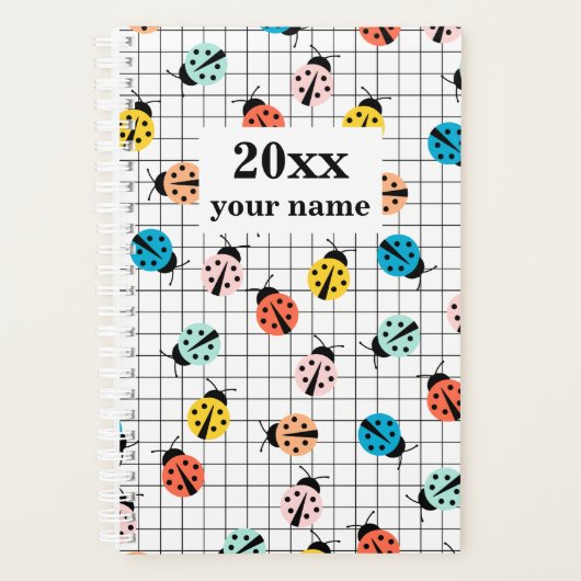 Gepersonaliseerde Kinder lieveheersbeestje planner (Voorkant)