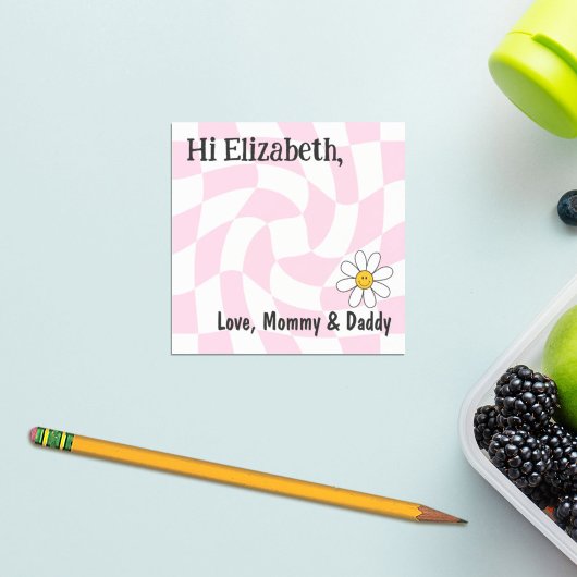 Gepersonaliseerde Kinder Lunch Box Notes Retro Che