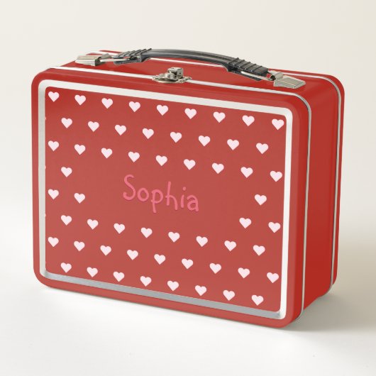 Gepersonaliseerde Kinder meisjes noemen Pink Heart (Voorkant)