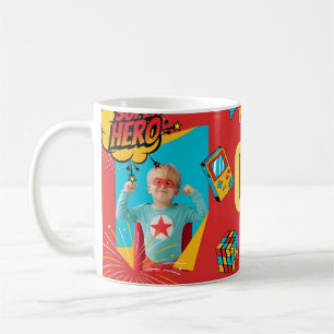 Gepersonaliseerde Kinder Mok - Superhero Name Desi