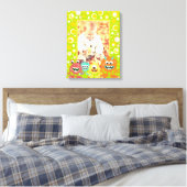 Gepersonaliseerde kinder monsters foto lijst canvas afdruk (Insitu (Slaapkamer))