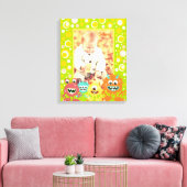 Gepersonaliseerde kinder monsters foto lijst canvas afdruk (Insitu (Woonkamer))