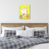 Gepersonaliseerde kinder monsters foto lijst canvas afdruk (Insitu (Slaapkamer))