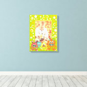 Gepersonaliseerde kinder monsters foto lijst canvas afdruk (Insitu (Houten vloer))