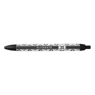 Gepersonaliseerde kinder naam Black Grey Volleybal Zwarte Inkt Pen