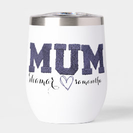 Gepersonaliseerde kinder naam geborduurde moederda