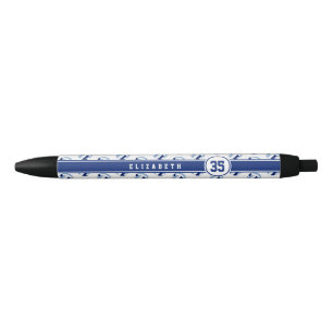 Gepersonaliseerde kinder naam Light Dark Blue Voll Zwarte Inkt Pen