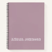 Gepersonaliseerde Kinder naam Paarse School Notitieboek (Voorkant)