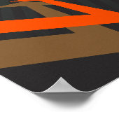 Gepersonaliseerde Kinder Naam Zwart met Moderne Pi Poster (Hoek)