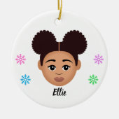 Gepersonaliseerde Kinder natuurkeramische siervoor Keramisch Ornament (Voorkant)