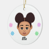 Gepersonaliseerde Kinder natuurkeramische siervoor Keramisch Ornament (Links)