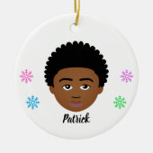 Gepersonaliseerde Kinder natuurkeramische siervoor Keramisch Ornament (Voorkant)