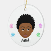 Gepersonaliseerde Kinder natuurkeramische siervoor Keramisch Ornament (Links)