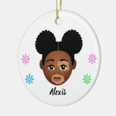 Gepersonaliseerde Kinder natuurkeramische siervoor Keramisch Ornament (Links)