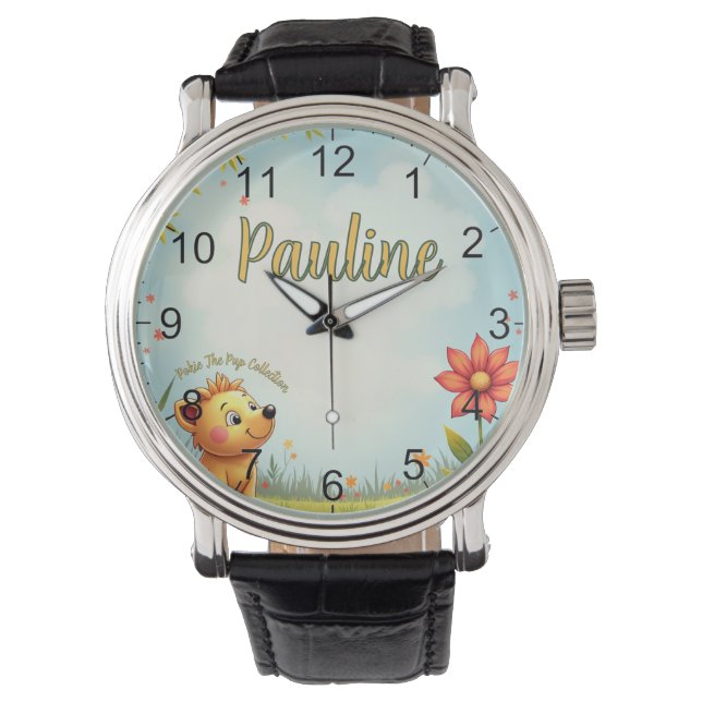 Gepersonaliseerde kinder polshorloge - Aangepaste  Horloge (Voorkant)