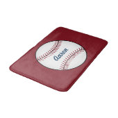 Gepersonaliseerde Kinder Rode Baseball Badkamer Ma Badmat (Gekanteld)