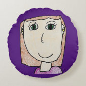 Gepersonaliseerde Kinder rondleiding voor olijven Rond Kussen (Voorkant)