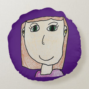 Gepersonaliseerde Kinder rondleiding voor olijven Rond Kussen