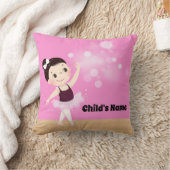 Gepersonaliseerde Kinder Roze Ballerina Sierkussen (Deken)