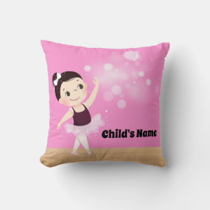 Gepersonaliseerde Kinder Roze Ballerina Sierkussen