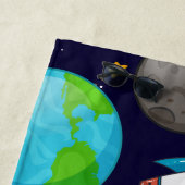 Gepersonaliseerde Kinder ruimte astronaut zomer Strandlaken (In situ)