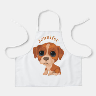 Gepersonaliseerde Kinder Schattigee Puppy All-Over Schort