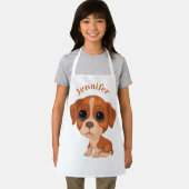 Gepersonaliseerde Kinder Schattigee Puppy All-Over Schort (Insitu)