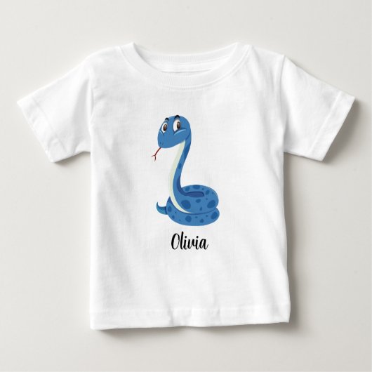 Gepersonaliseerde Kinder snakes Girls Baby T-Shirt (Voorkant)