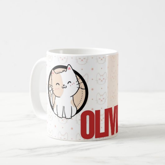 Gepersonaliseerde Kinder Superhero Mok – Custom Na (Voorkant links)