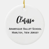 Gepersonaliseerde Kinder Tap Dancer Kerstversierin Keramisch Ornament (Achterkant)