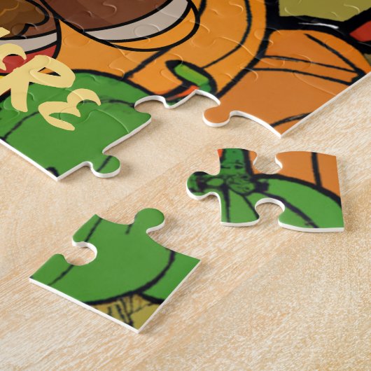 Gepersonaliseerde Kinder Thanksgiving puzzel (Zijkant)