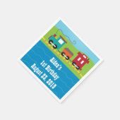 Gepersonaliseerde Kinder treinverjaardagsservetten Servetten (Hoek)