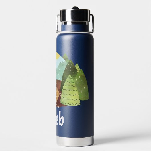 Gepersonaliseerde Kinder wandelwaterfles Waterfles (Achterkant)