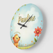 Gepersonaliseerde kinder wandklok - Aangepaste naa (Hoek)