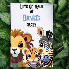 Gepersonaliseerde Kinder wilde dier partij Kaart