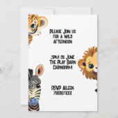 Gepersonaliseerde Kinder wilde dier partij Kaart (Achterkant)