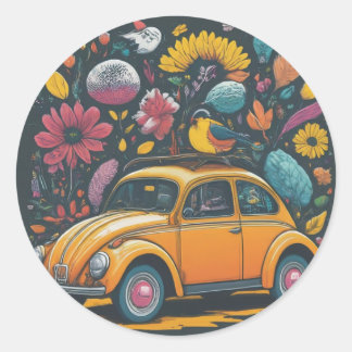 Gepersonaliseerde Kinder Zeemeermin Vrienden Stick Ronde Sticker