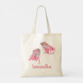 Gepersonaliseerde kinderballetschoenen Ballerina R Tote Bag (Achterkant)